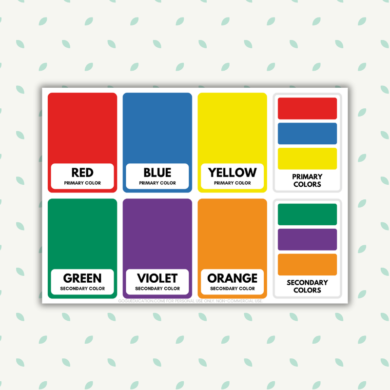 Art Colors Landscape Flashcards