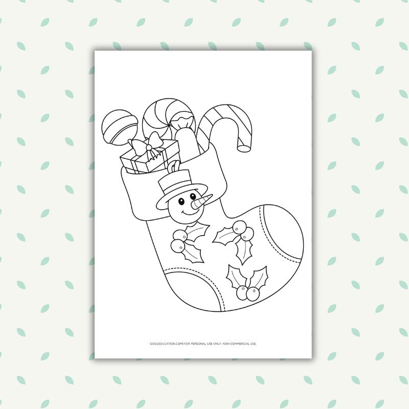 Coloring Christmas Stocking