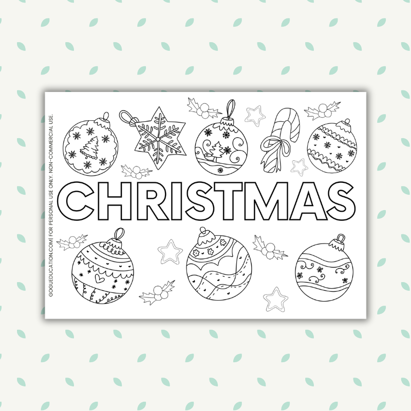 Christmas Coloring Word
