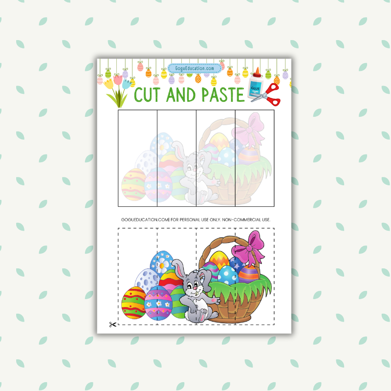 Easter Cut and Paste Puzzle – Fun Fine Motor Activity for Kids