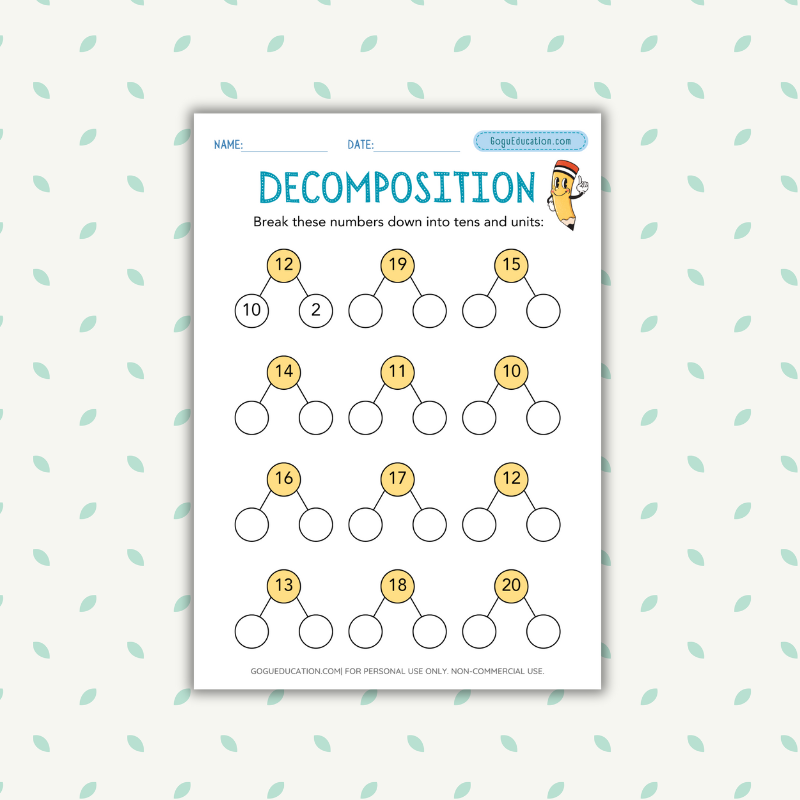 Decomposition Mathematics Worksheet