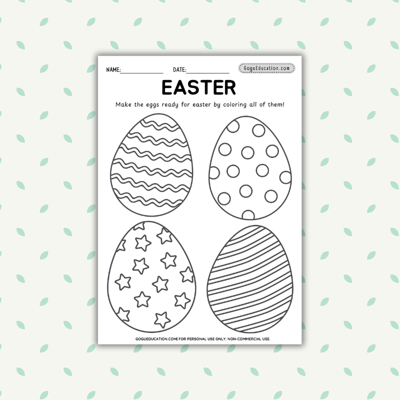 Easter Egg Coloring Worksheet – Creative Holiday Fun for Kids