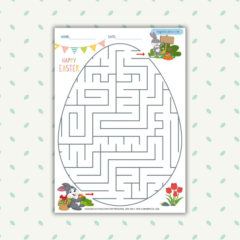 Easter Egg Maze – Fun Printable Puzzle for Kids