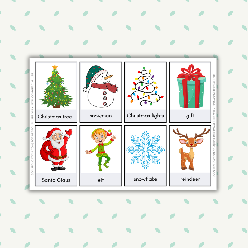 Christmas Vocabulary Flashcards