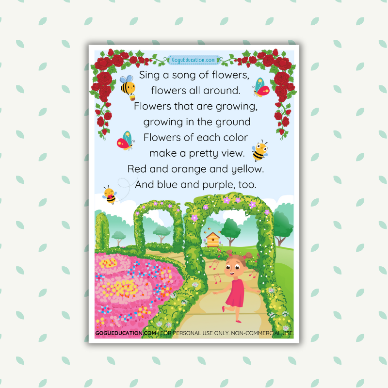 Nursery Rhymes A song of Flowers