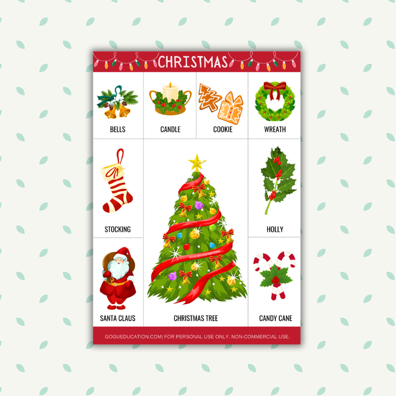 English Vocabulary Christmas Words