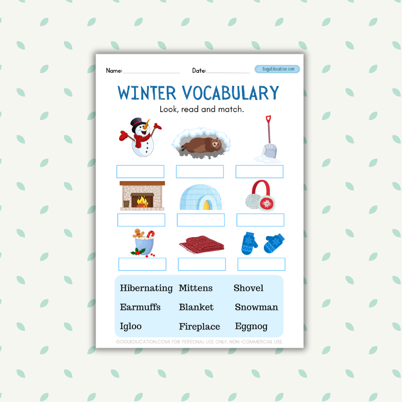 English Winter Vocabulary