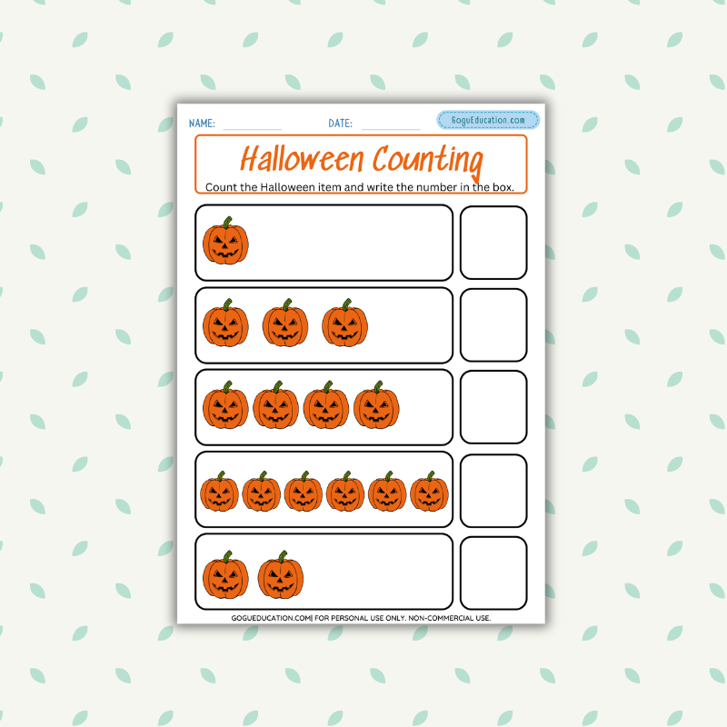 Halloween Counting Worksheets