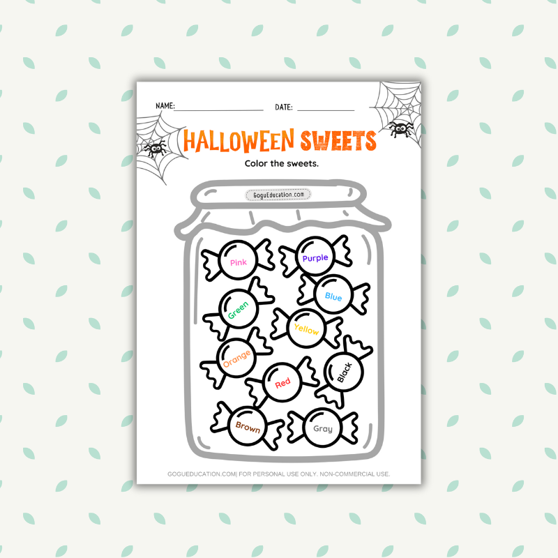 Halloween Sweets Coloring