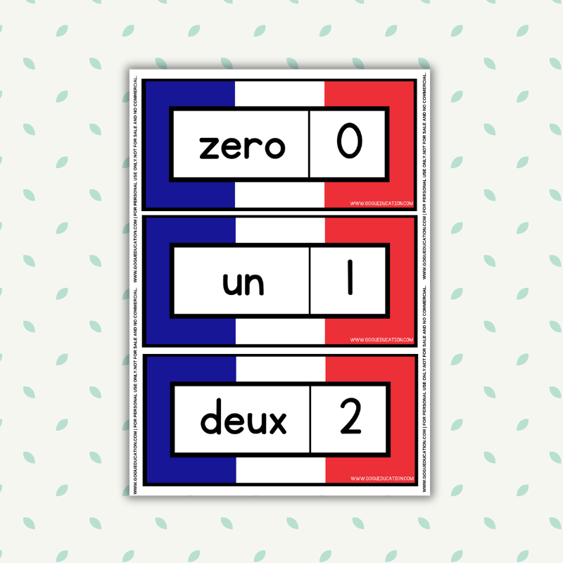 How to count in French Flashcards
