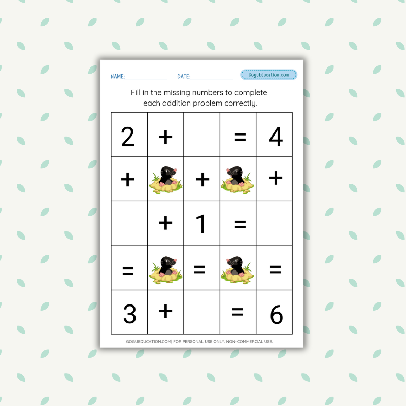 Math Maze Addition Worksheet