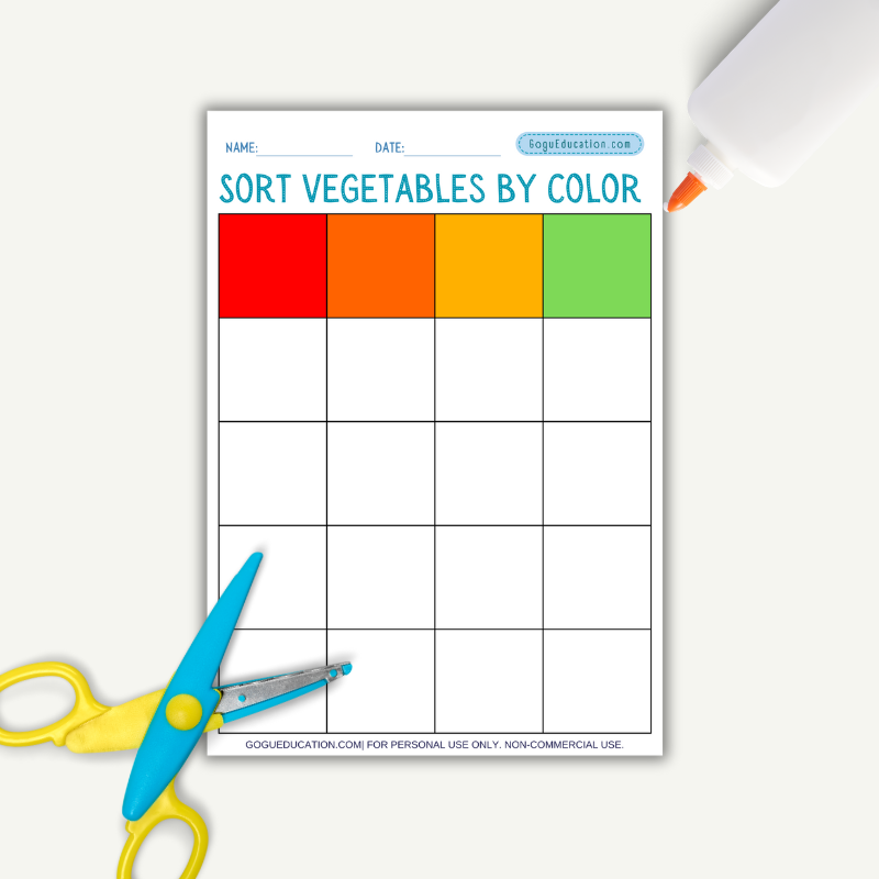 Sort by Color Vegetables Gogu Education