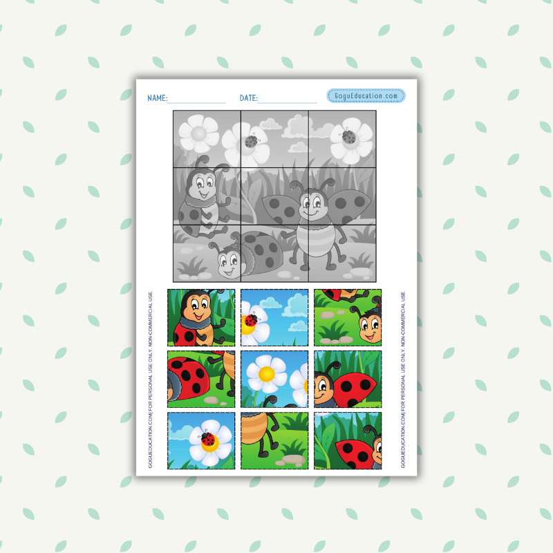 Puzzle Worksheet Ladybugs Spring Puzzle Ladybugs Worksheet Gogu Education