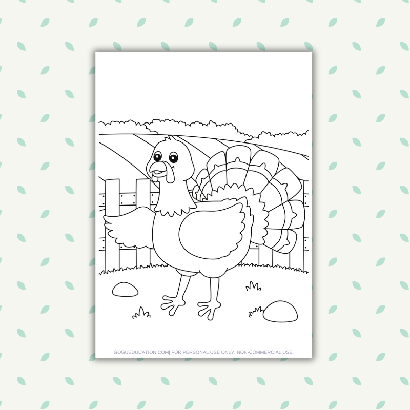 Thanksgiving Turkey Coloring Worksheet Gogu Education