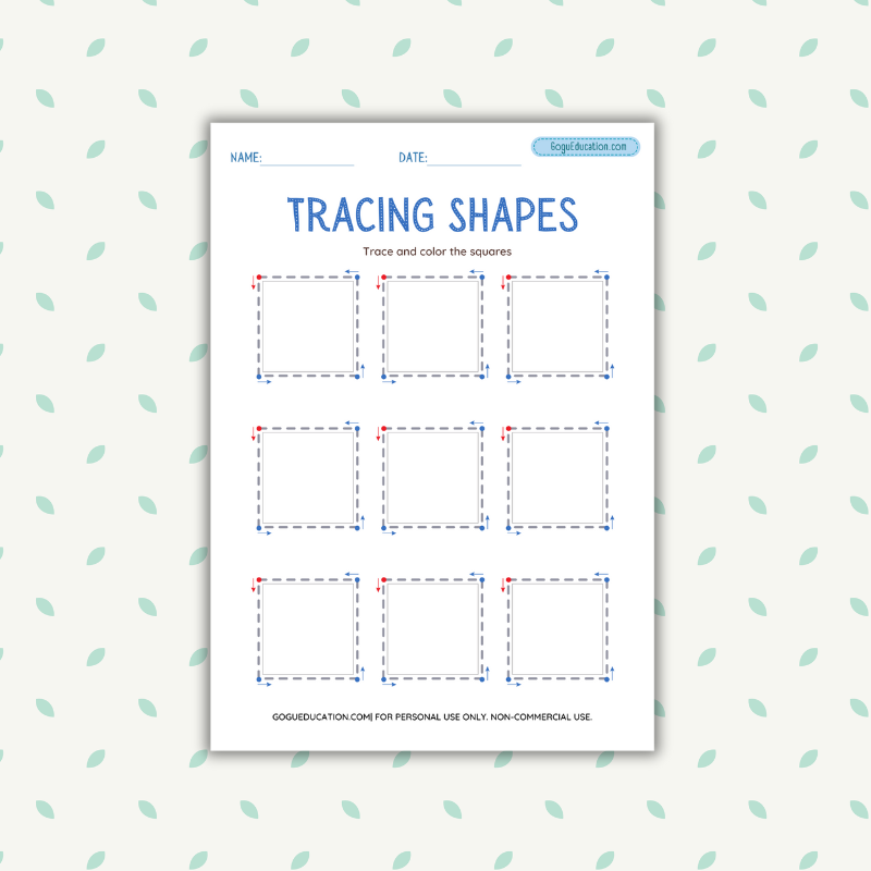 Tracing Shapes Worksheet Set